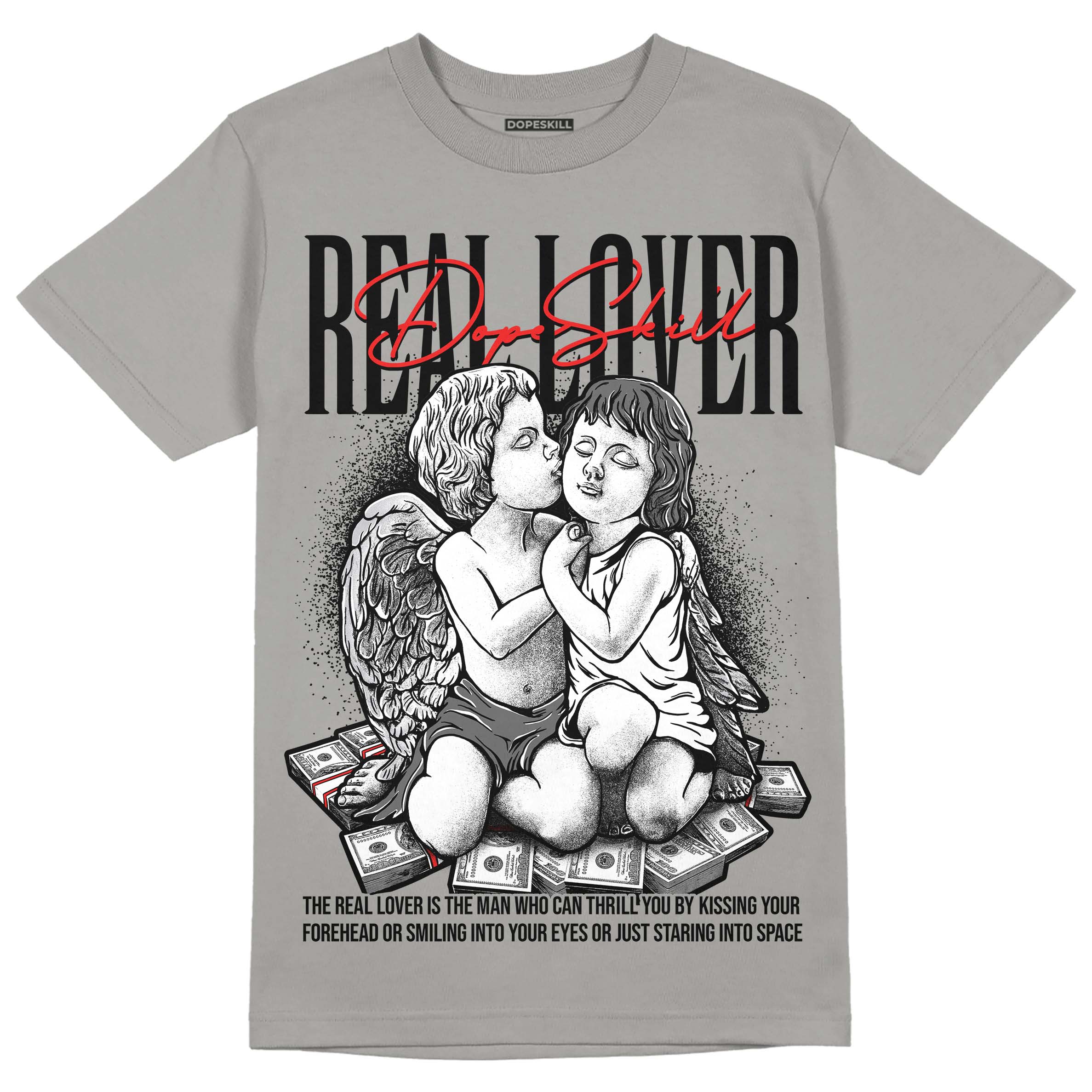 Grey Collection superstreetwear Grey T-shirt Real Lover Graphic