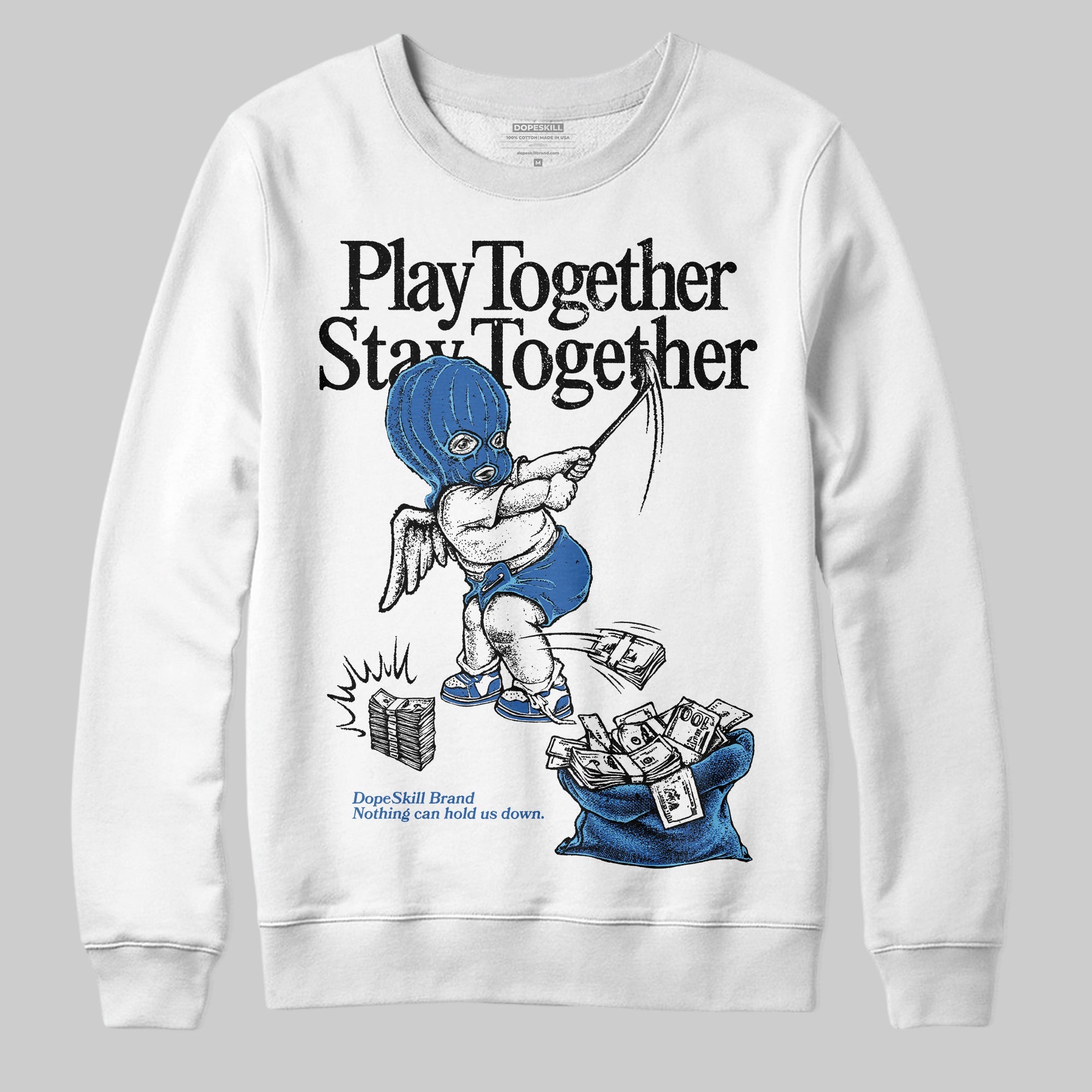 Blueberry 12s superstreetwear Sweatshirt Play together,Stay together Graphic