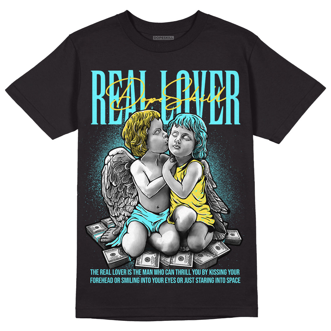 Aqua 5s superstreetwear T-Shirt Real Lover Graphic