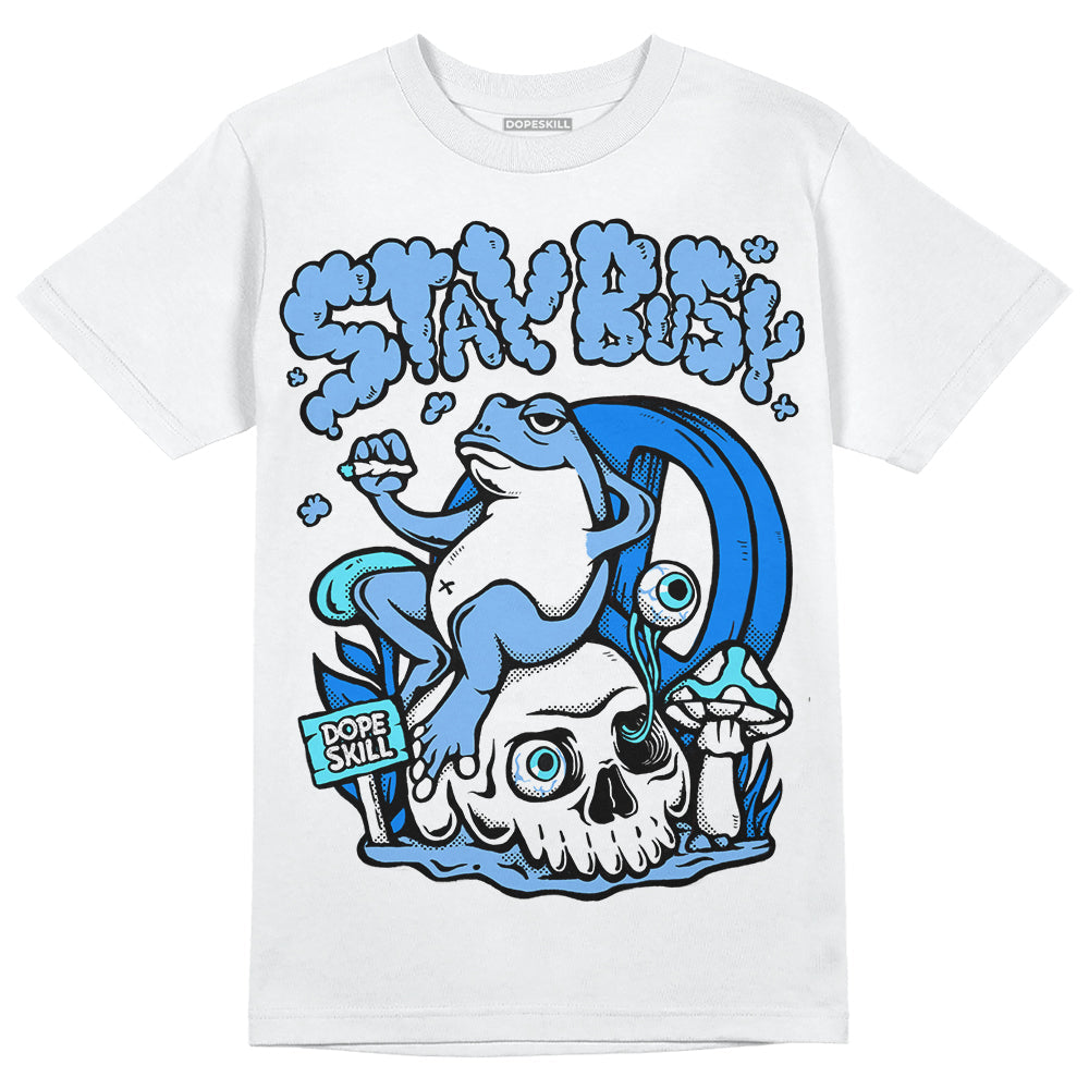 Powder Blue 9s superstreetwear T-Shirt Stay Busy Graphic