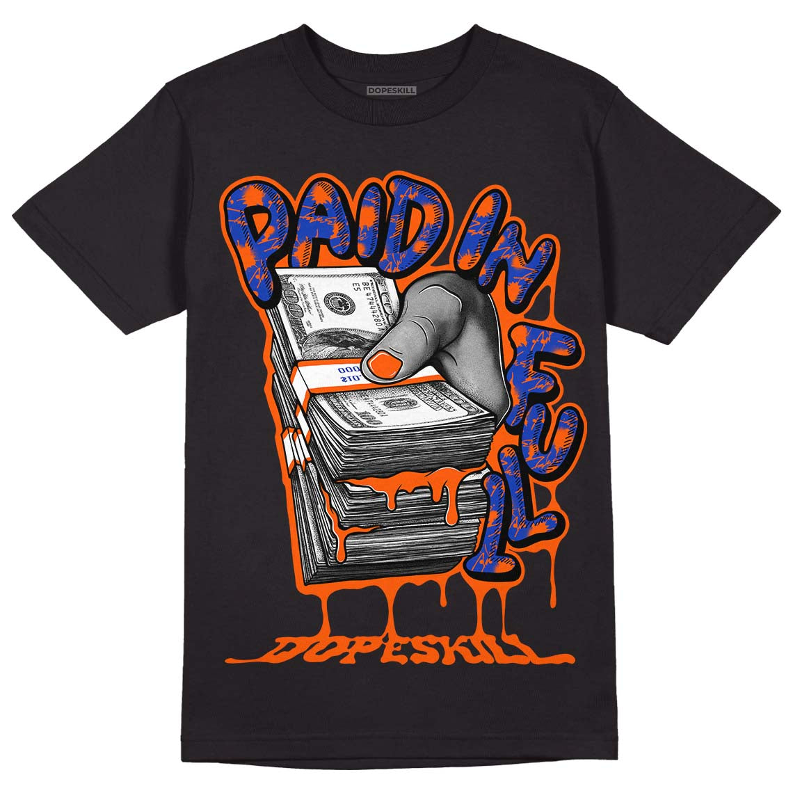 Dunk Low Futura Orange Blaze superstreetwear T-Shirt Paid In Full Graphic