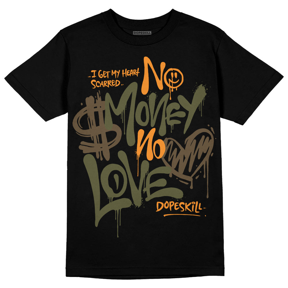 Olive 5s superstreetwear T-Shirt No Money No Love Typo Graphic