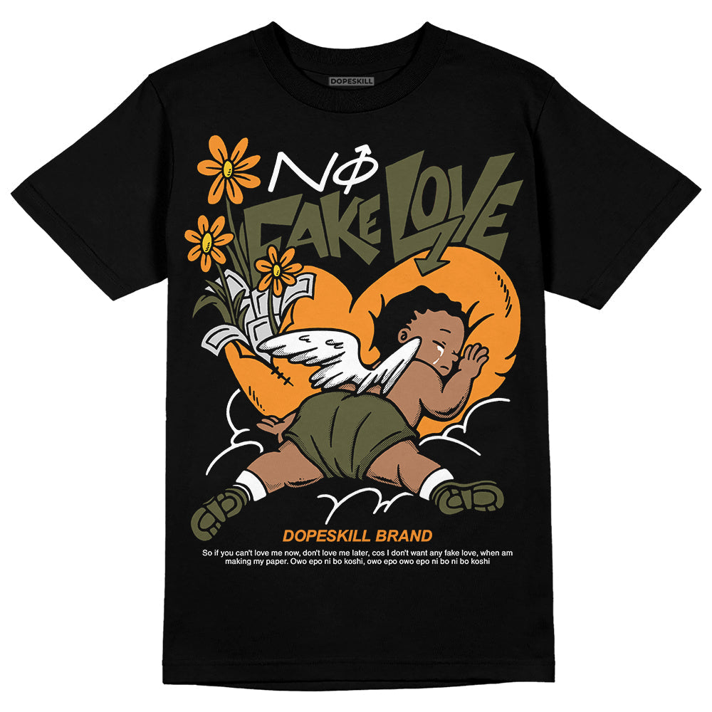 Olive 5s superstreetwear T-Shirt No Fake Love Graphic