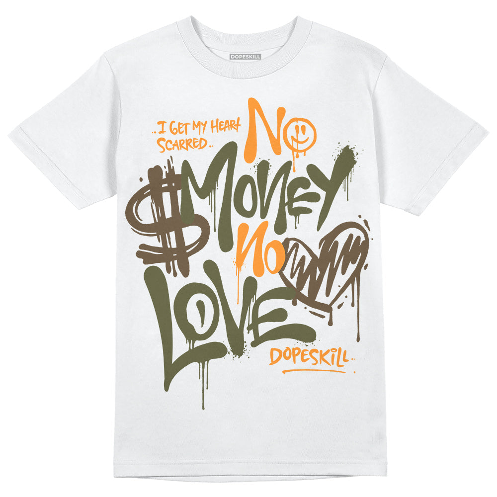 Olive 5s superstreetwear T-Shirt No Money No Love Typo Graphic