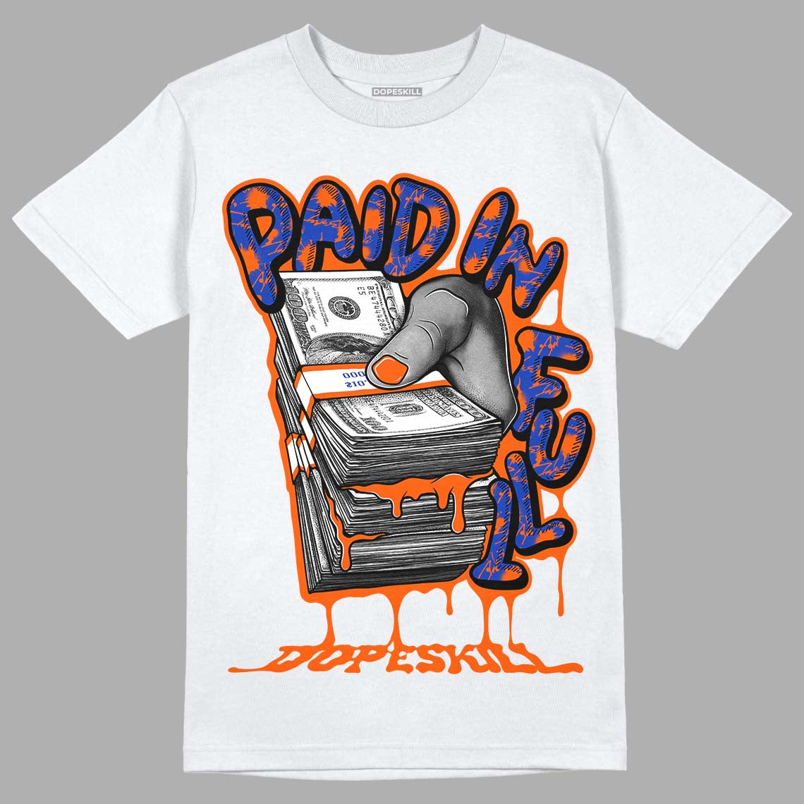Dunk Low Futura Orange Blaze superstreetwear T-Shirt Paid In Full Graphic