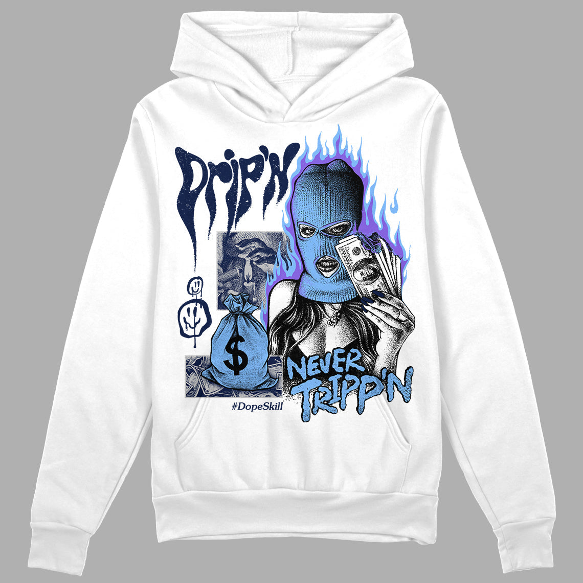Midnight Navy 5s superstreetwear Hoodie Sweatshirt Drip'n Never Tripp'n Graphic