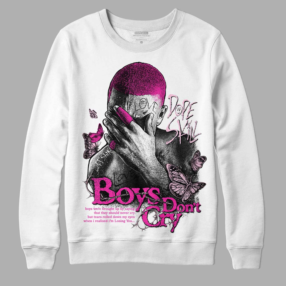 Triple Pink Dunk Low superstreetwear Sweatshirt Boys Don't Cry Graphic