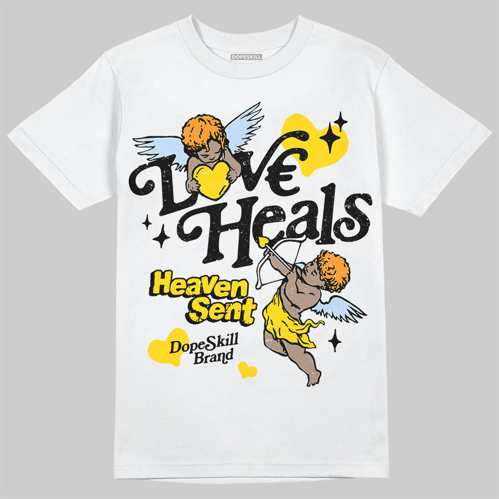 Yellow Ochre 6s superstreetwear T-Shirt New Love Heals Graphic