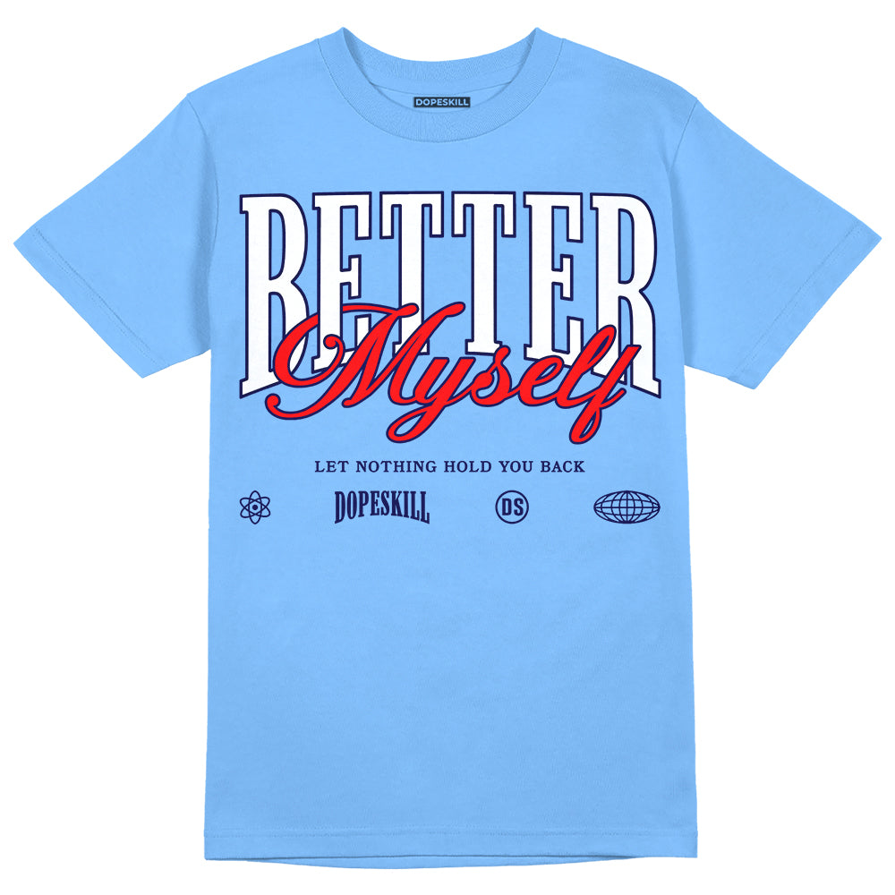 Powder Blue 9s superstreetwear Sky Blue T-shirt Better Myself Graphic
