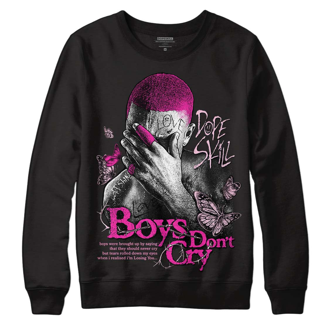 Triple Pink Dunk Low superstreetwear Sweatshirt Boys Don't Cry Graphic