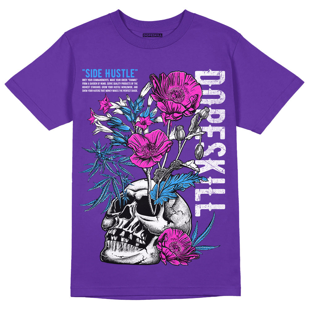 Dunk Purple Championship Court White superstreetwear Purple T-shirt Side Hustle Graphic