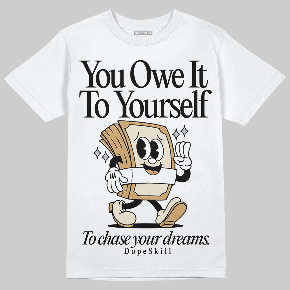 Reverse Metallic 5s superstreetwear T-Shirt Owe It To Yourself Graphic