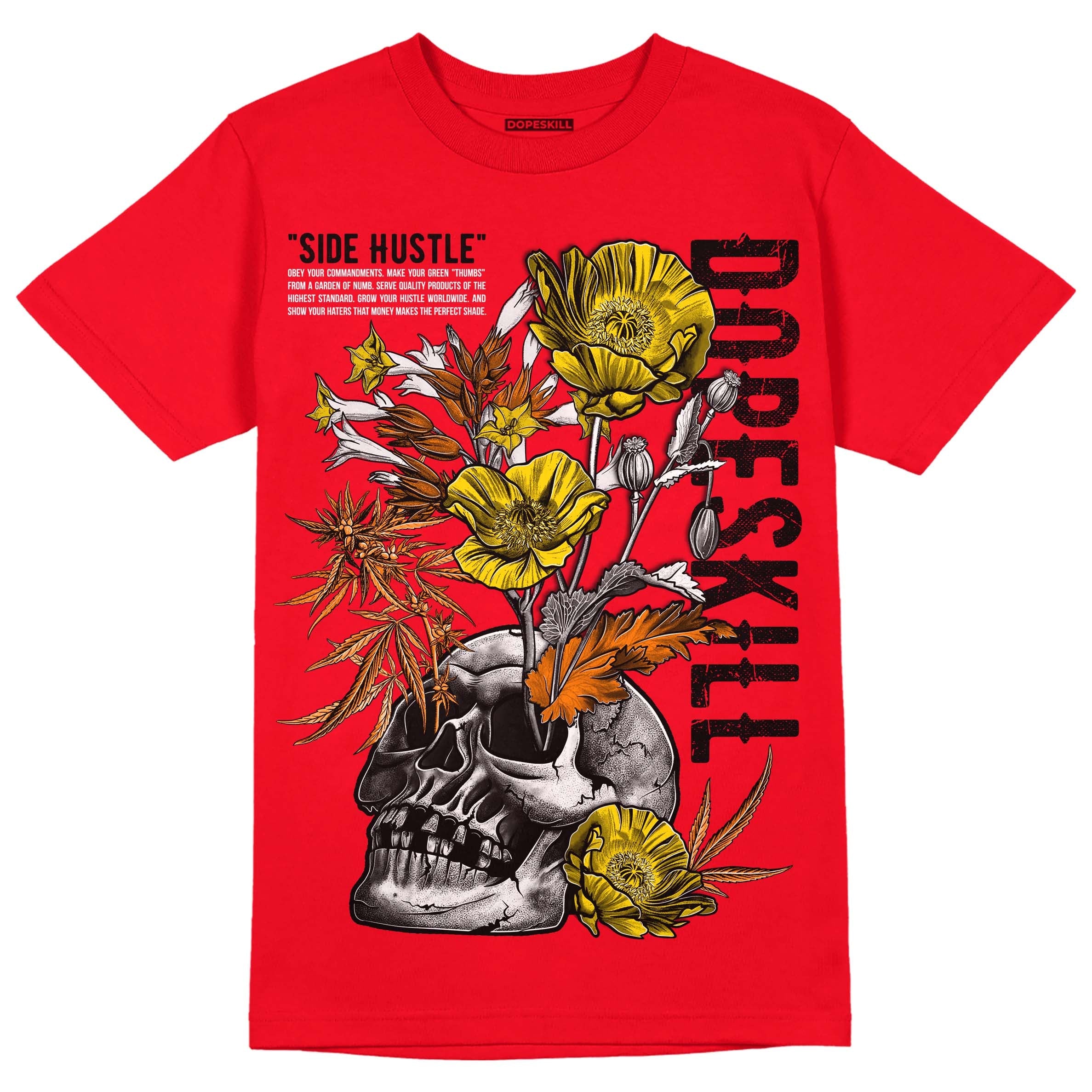 Red Thunder 4s superstreetwear Red T-shirt Side Hustle Graphic