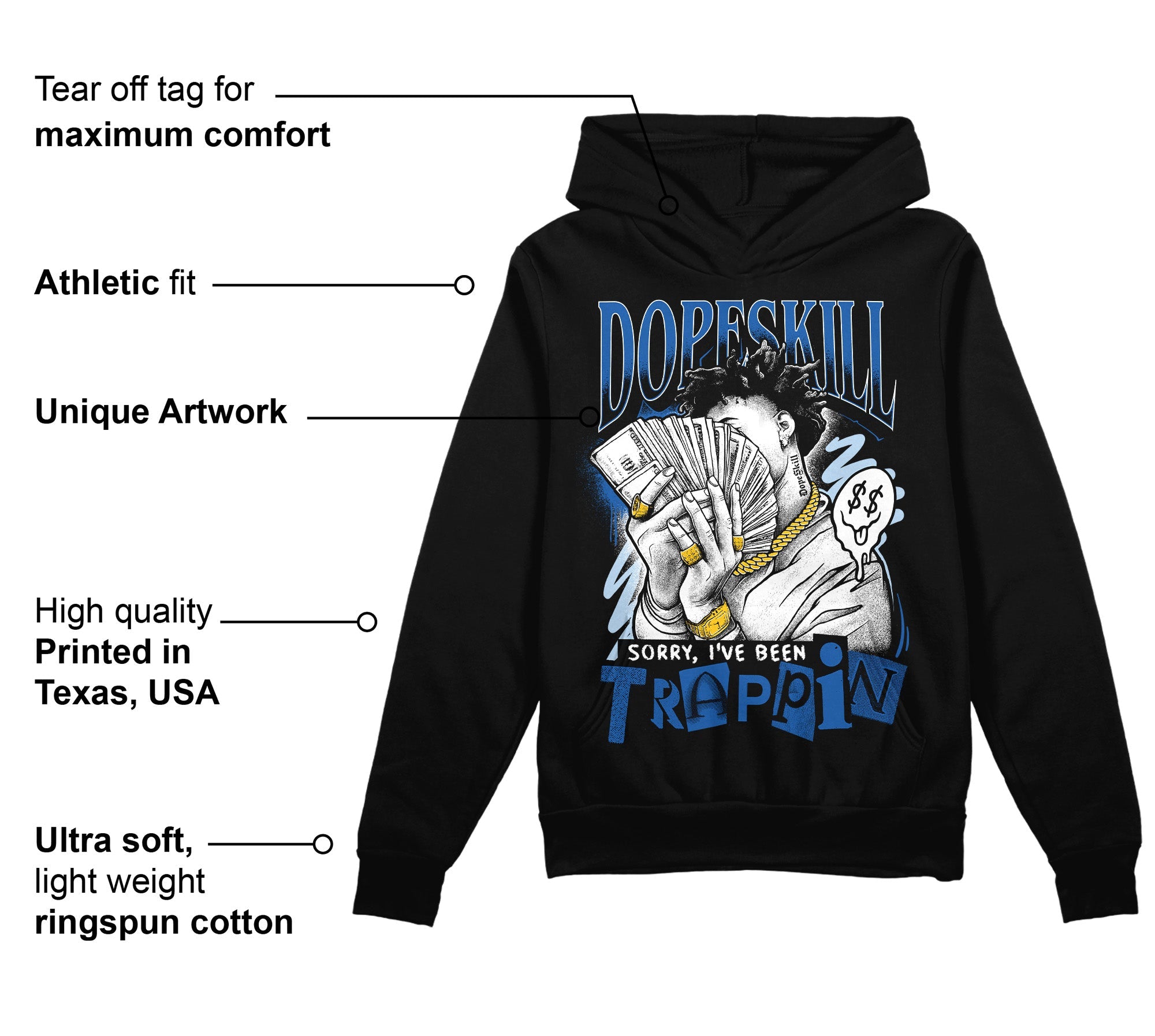 Space Jam 11s superstreetwear Hoodie Sweatshirt Sorry I've Been Trappin Graphic