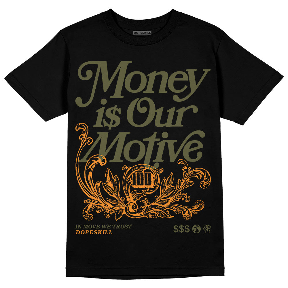Olive 5s superstreetwear T-Shirt Money Is Our Motive Typo Graphic