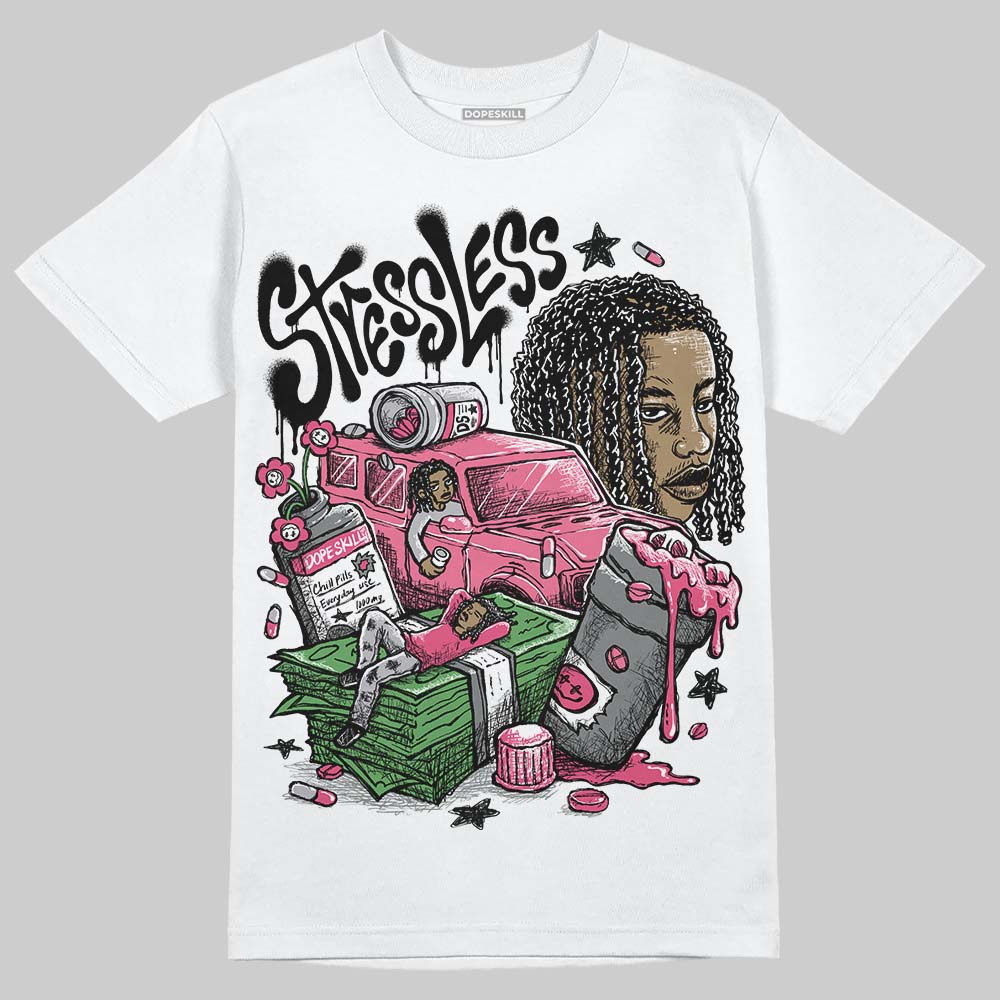 White Fluo Pink superstreetwear T-Shirt Stressless Graphic