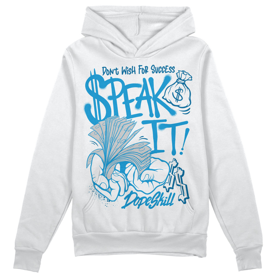 Military Blue 4s superstreetwear Hoodie Sweatshirt Speak It Graphic