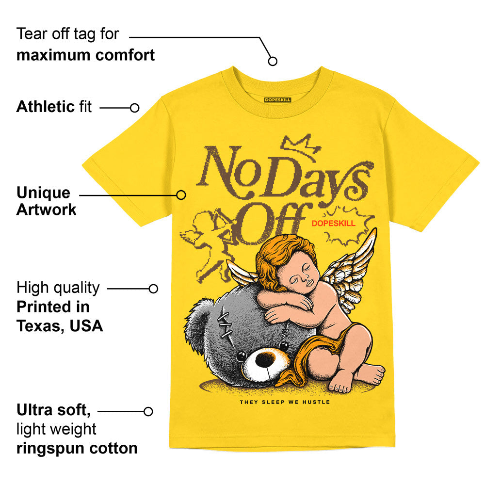 Yellow Ochre 6s superstreetwear Yellow T-shirt New No Days Off Graphic