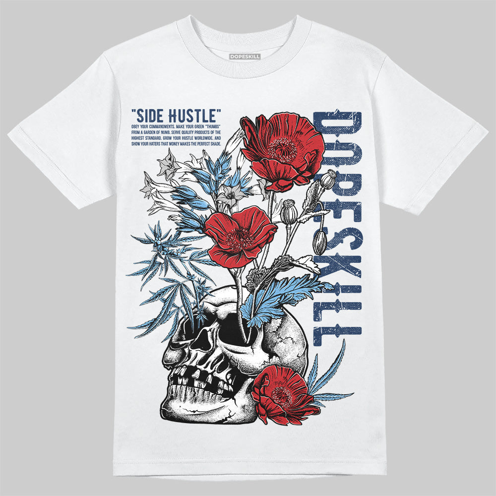 Summit White Navy 4s superstreetwear T-Shirt Side Hustle Graphic