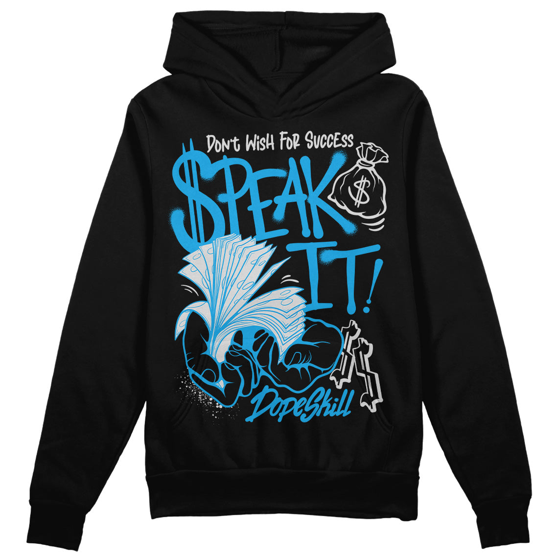 Military Blue 4s superstreetwear Hoodie Sweatshirt Speak It Graphic