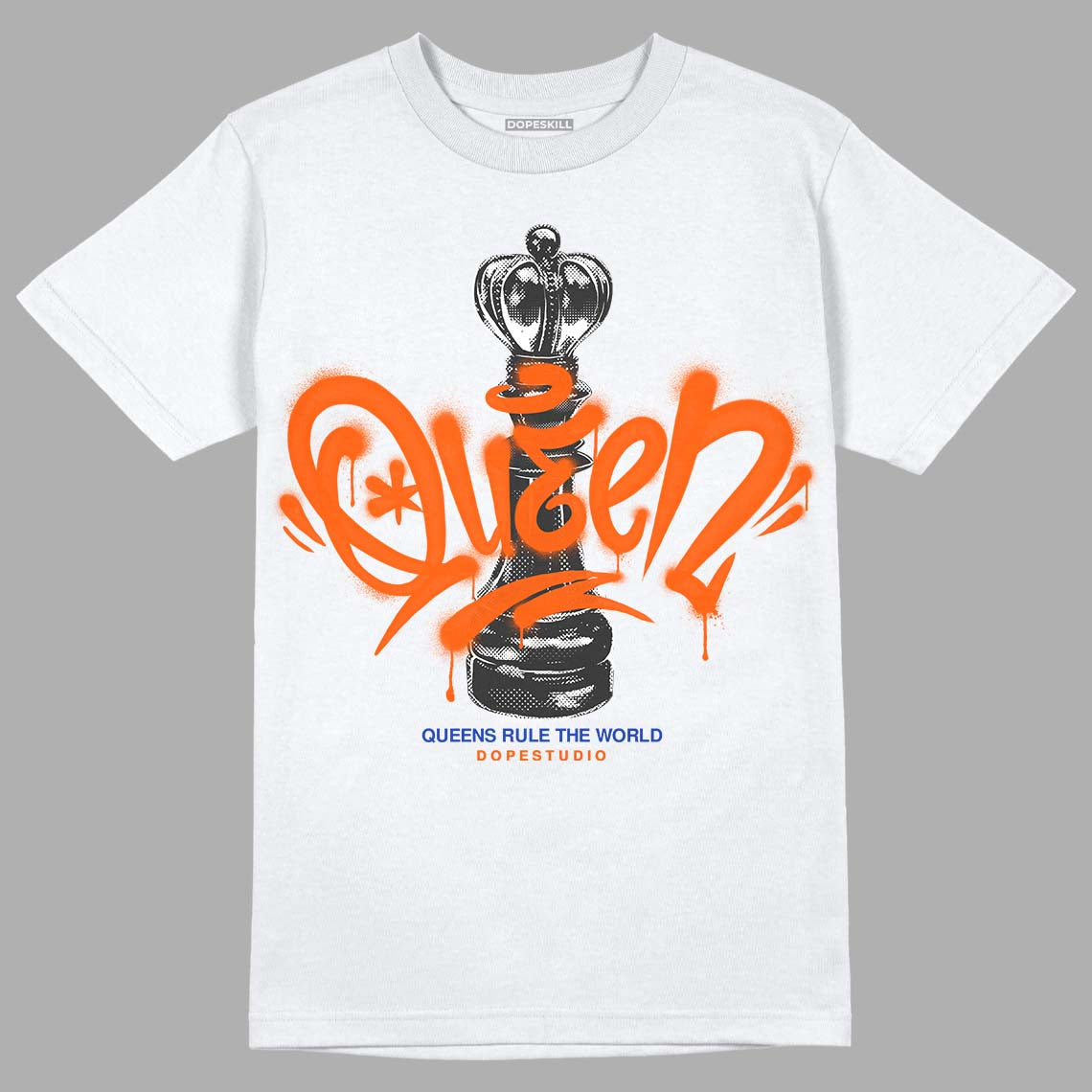 Dunk Low Futura Orange Blaze superstreetwear T-Shirt Queen Chess Graphic