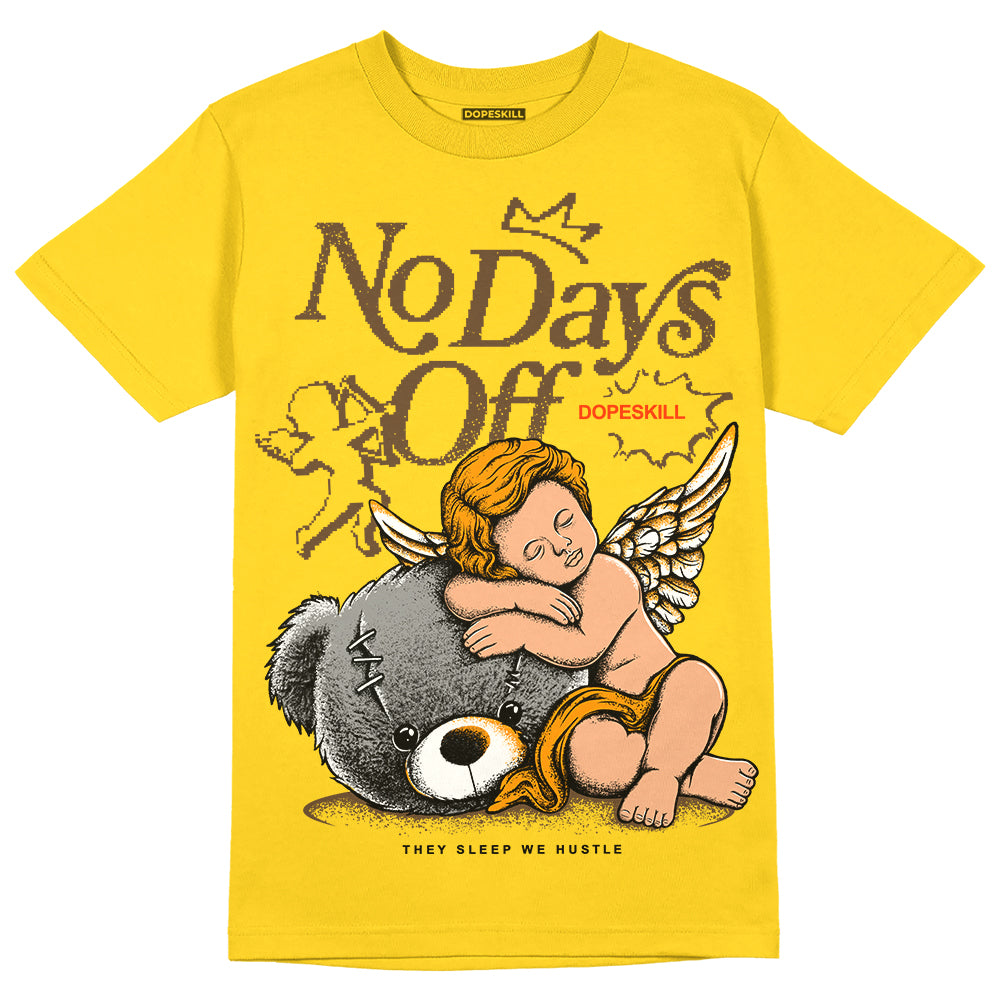 Yellow Ochre 6s superstreetwear Yellow T-shirt New No Days Off Graphic