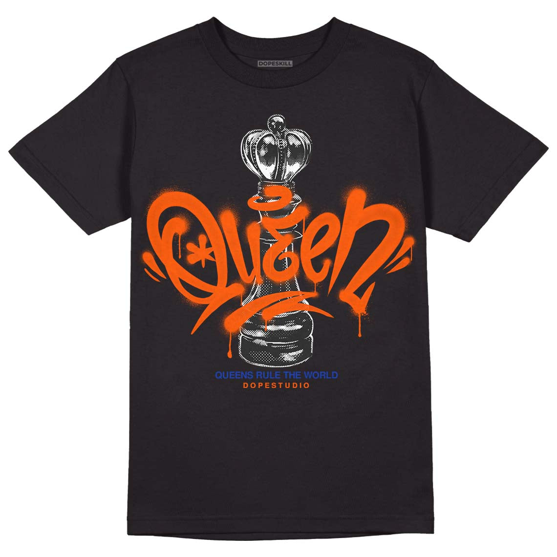 Dunk Low Futura Orange Blaze superstreetwear T-Shirt Queen Chess Graphic