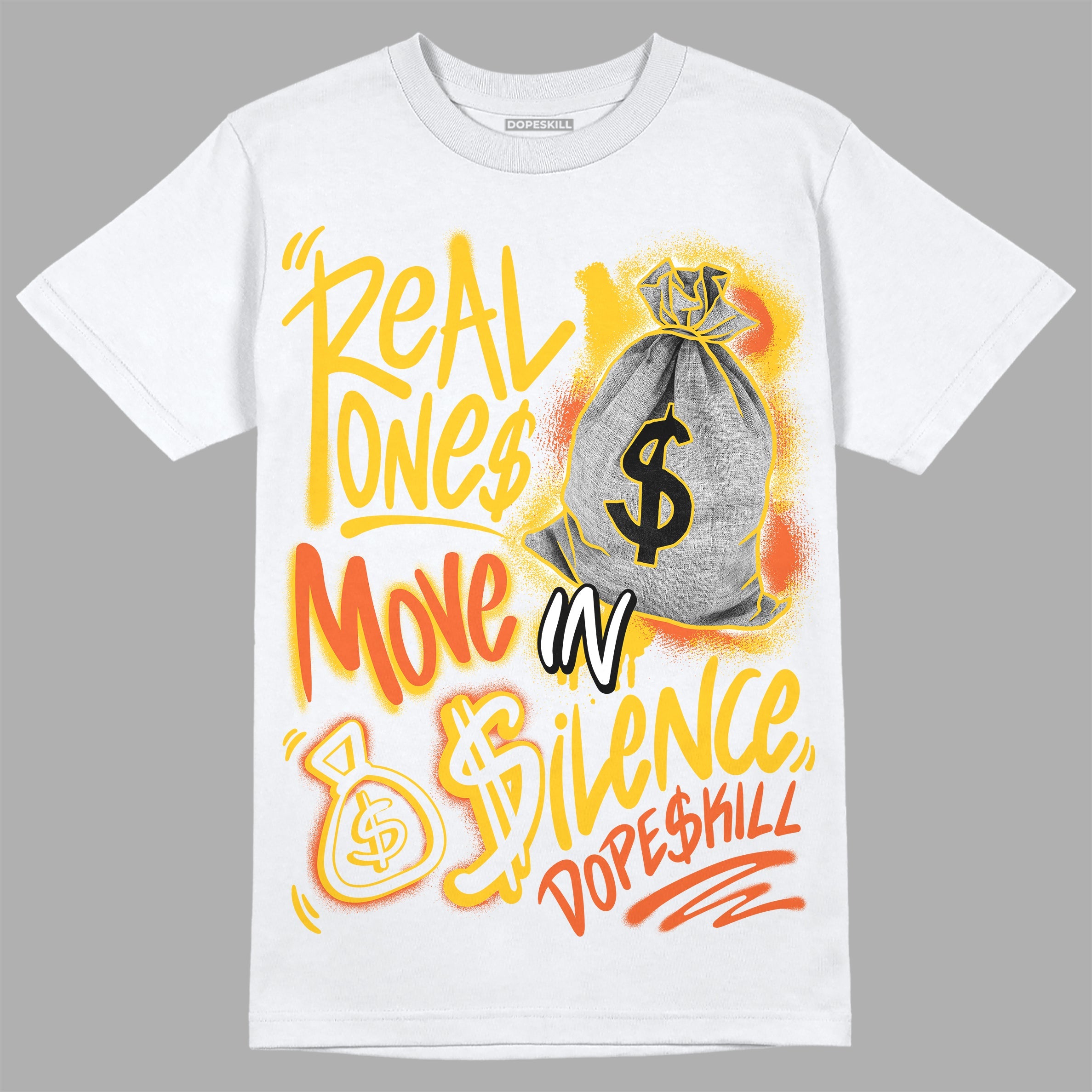 Yellow Collection superstreetwear T-Shirt Real Ones Move In Silence Graphic