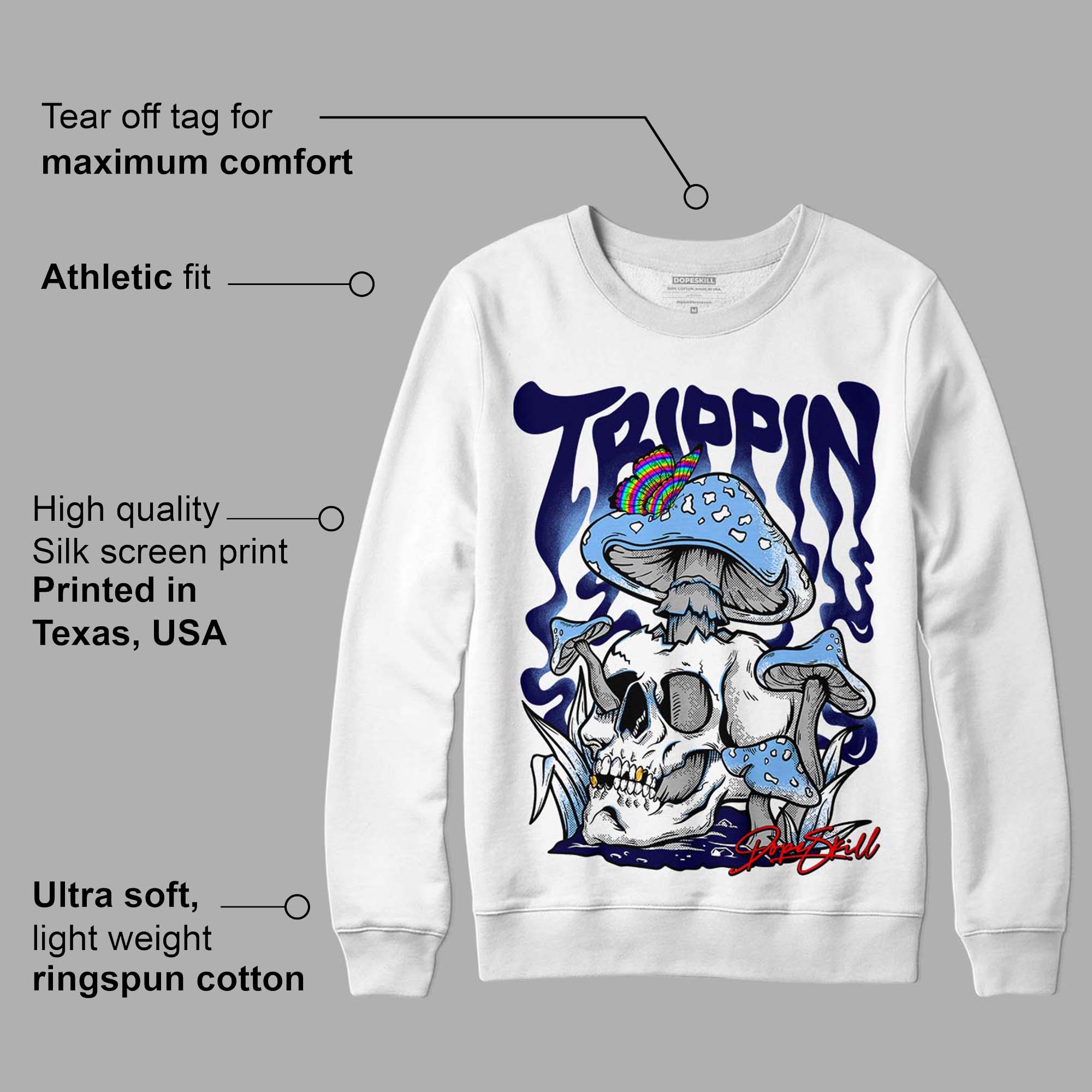 University Blue 6s superstreetwear Sweatshirt Trippin Graphic