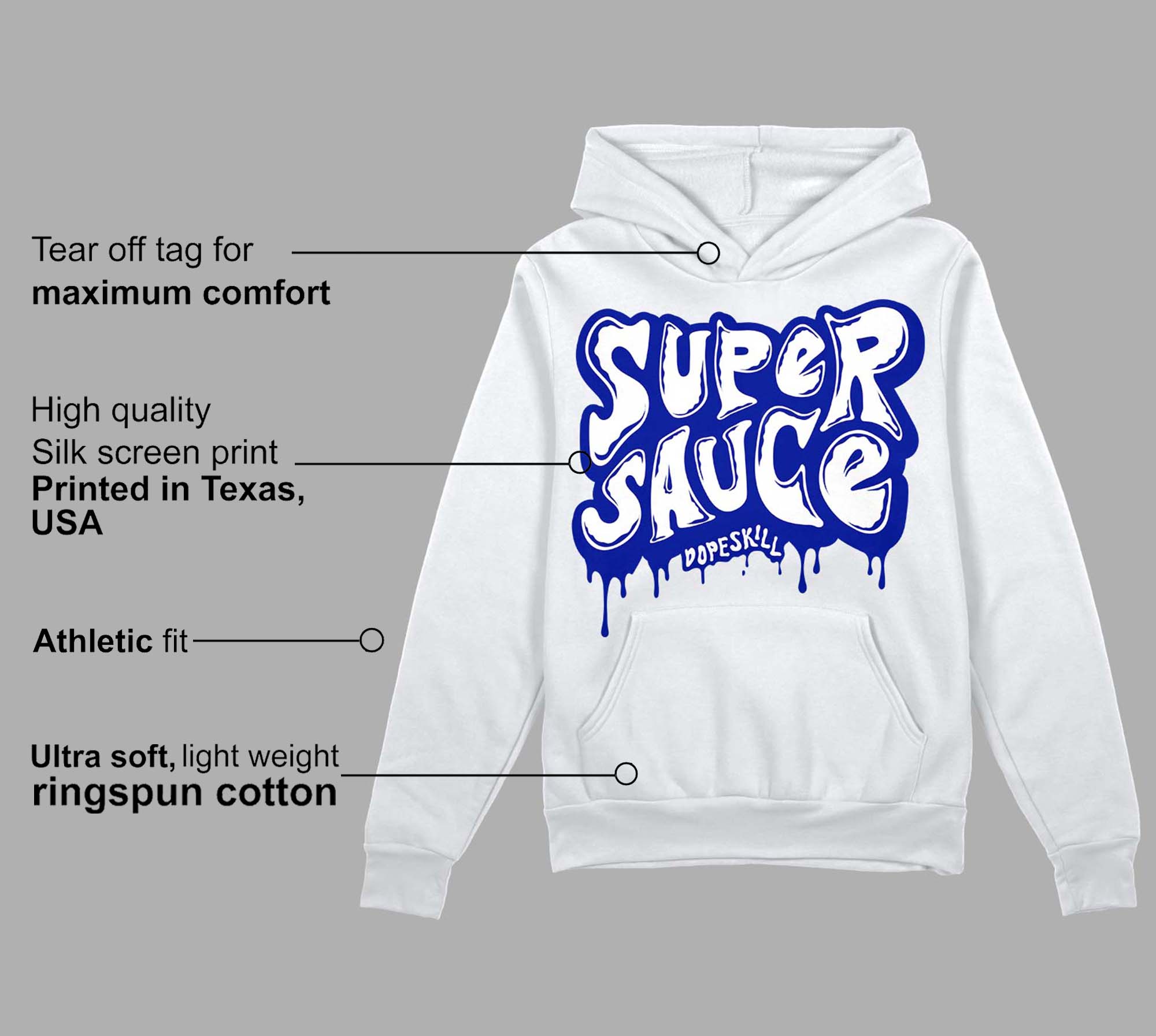 Racer Blue White Dunk Low superstreetwear Hoodie Sweatshirt Super Sauce Graphic