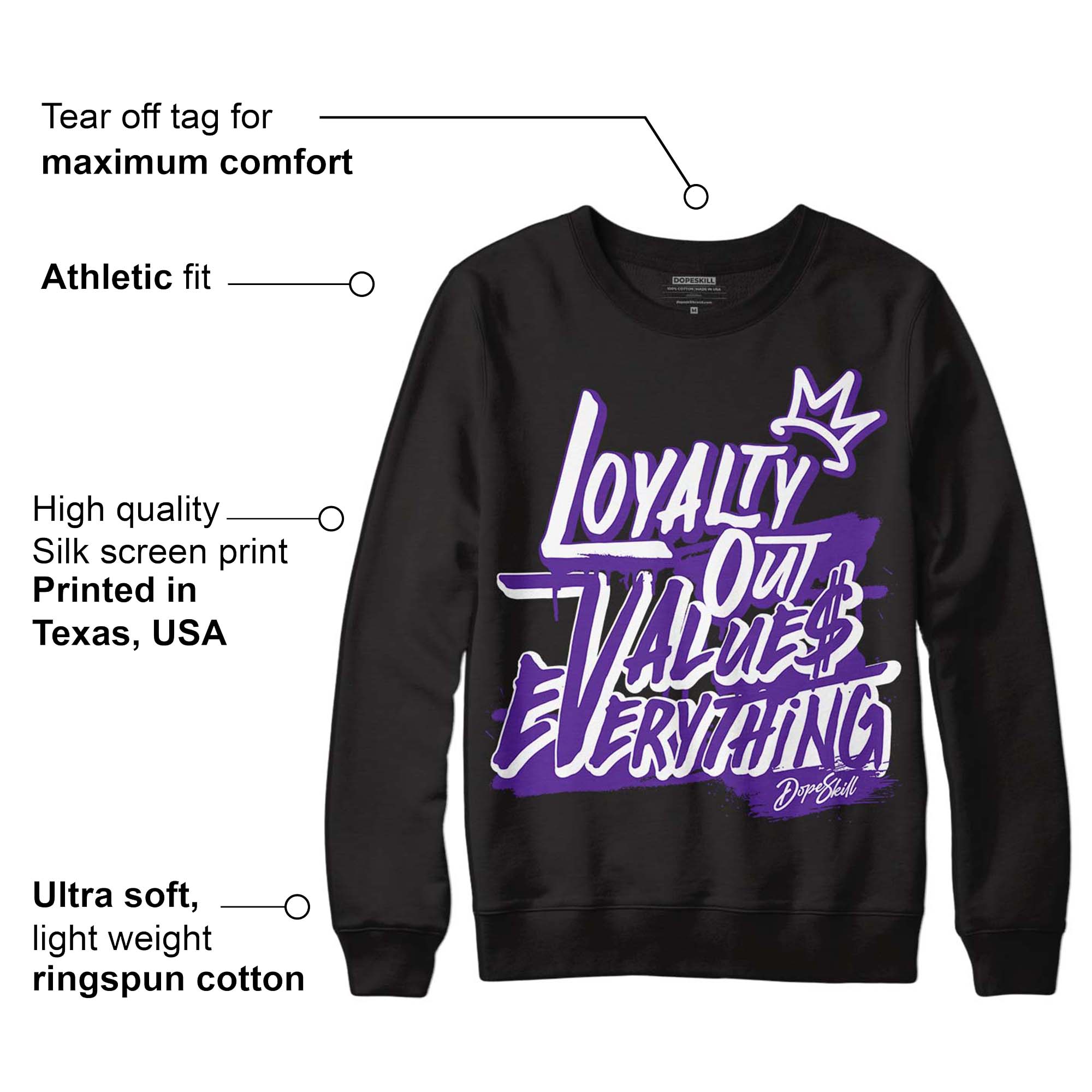 PURPLE Collection superstreetwear Sweatshirt LOVE Graphic