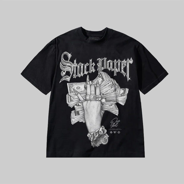 Stack Paper Grey Graphic DopeSkill Premium T-Shirt