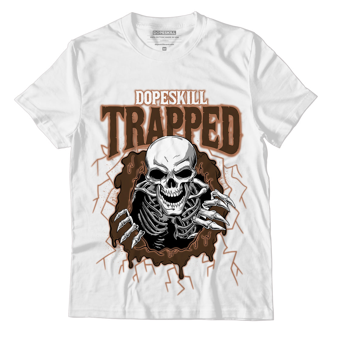 AJ 1 Mid Dark Chocolate superstreetwear T-Shirt Trapped Halloween Graphic