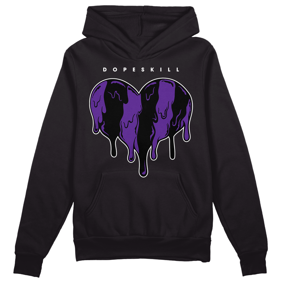 AJ 13 Court Purple superstreetwear Hoodie Sweatshirt Slime Drip Heart Graphic