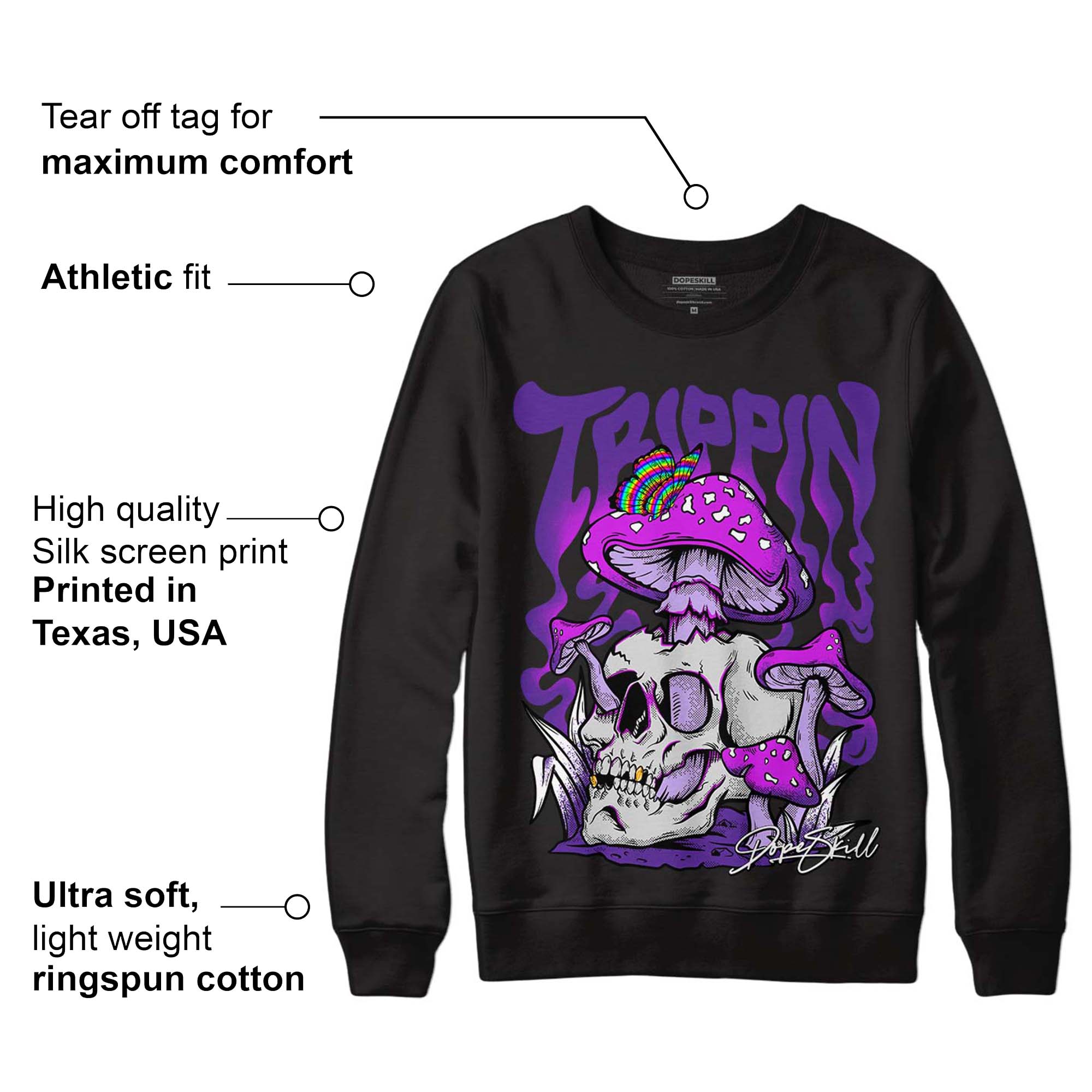 Court Purple 13s superstreetwear Sweatshirt Trippin Graphic
