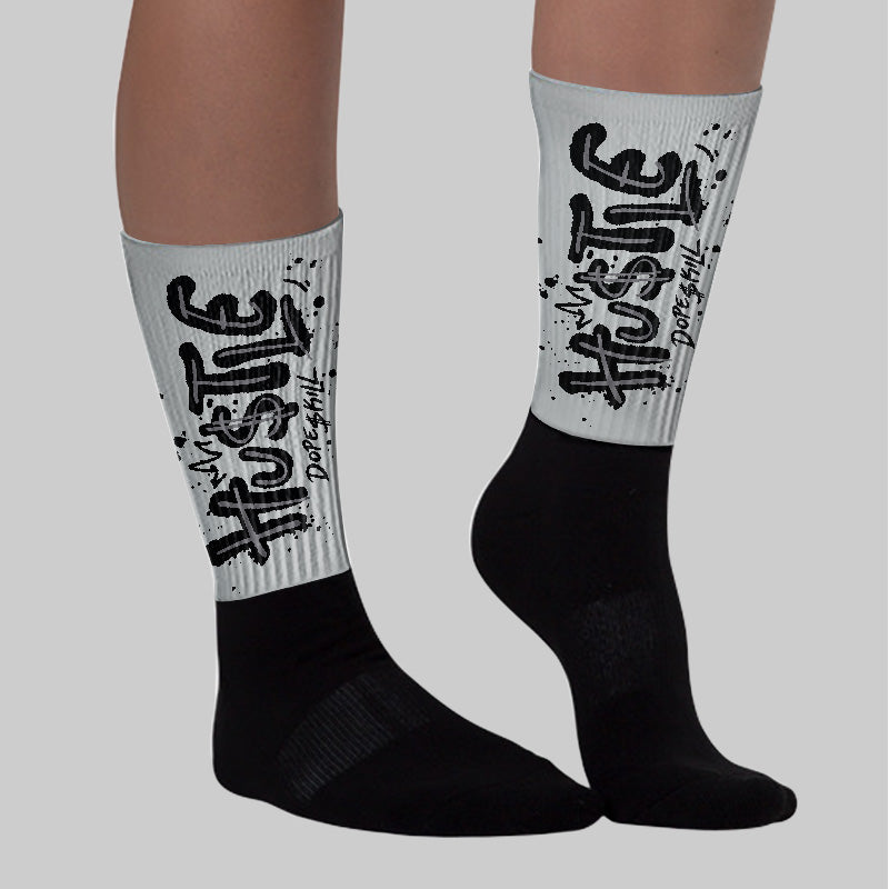 Wolf Grey 12s superstreetwear Sublimated Socks Hustle Graphic