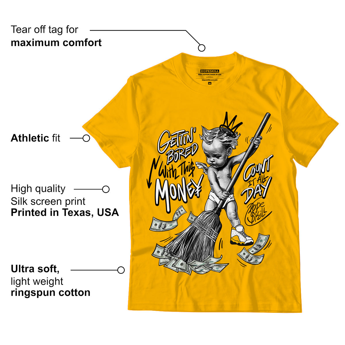 AJ 13 Del Sol superstreetwear Del Sol T-shirt Gettin Bored With This Money Graphic