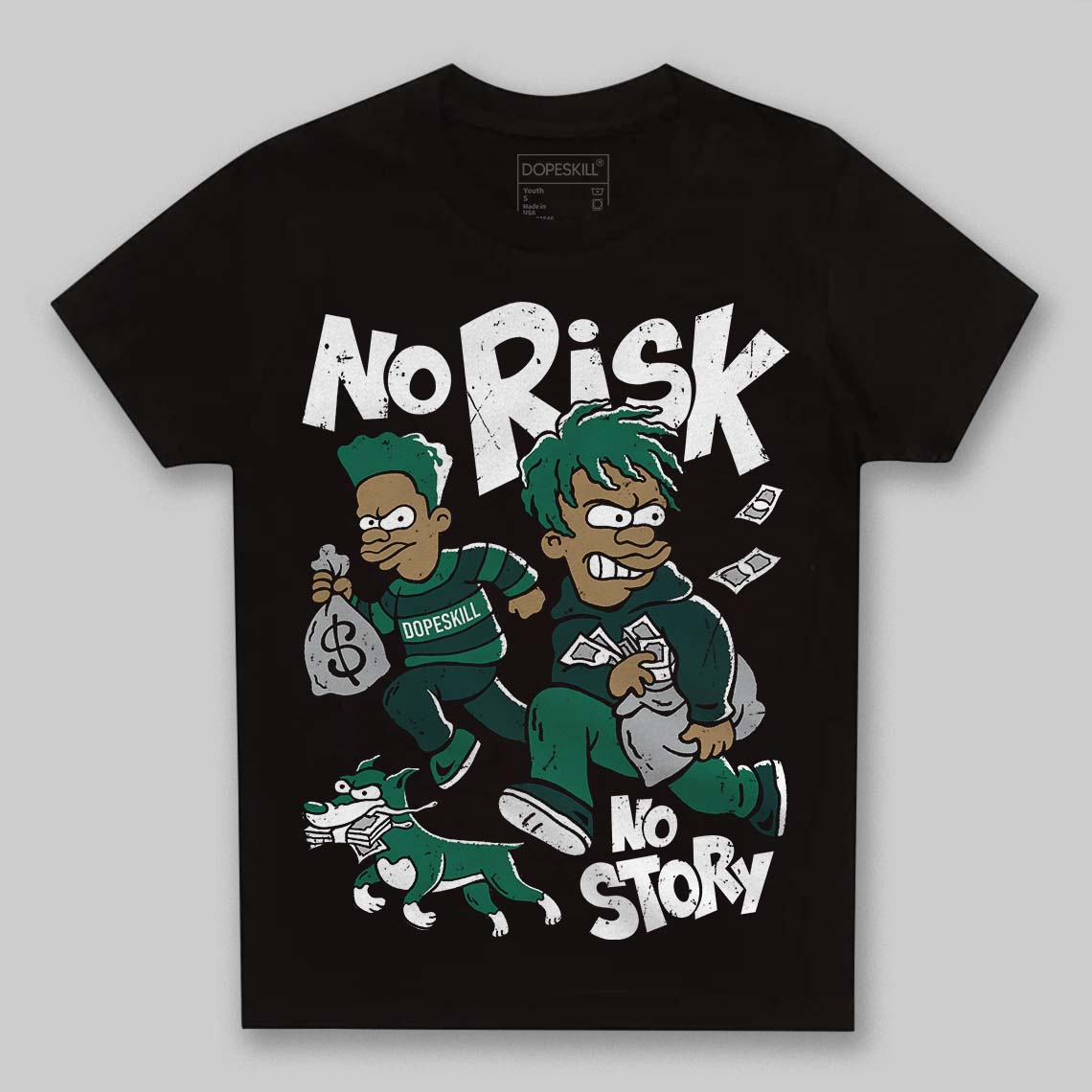 Oxidized Green 4s superstreetwear Toddler Kids T-shirt No Risk No Story Graphic