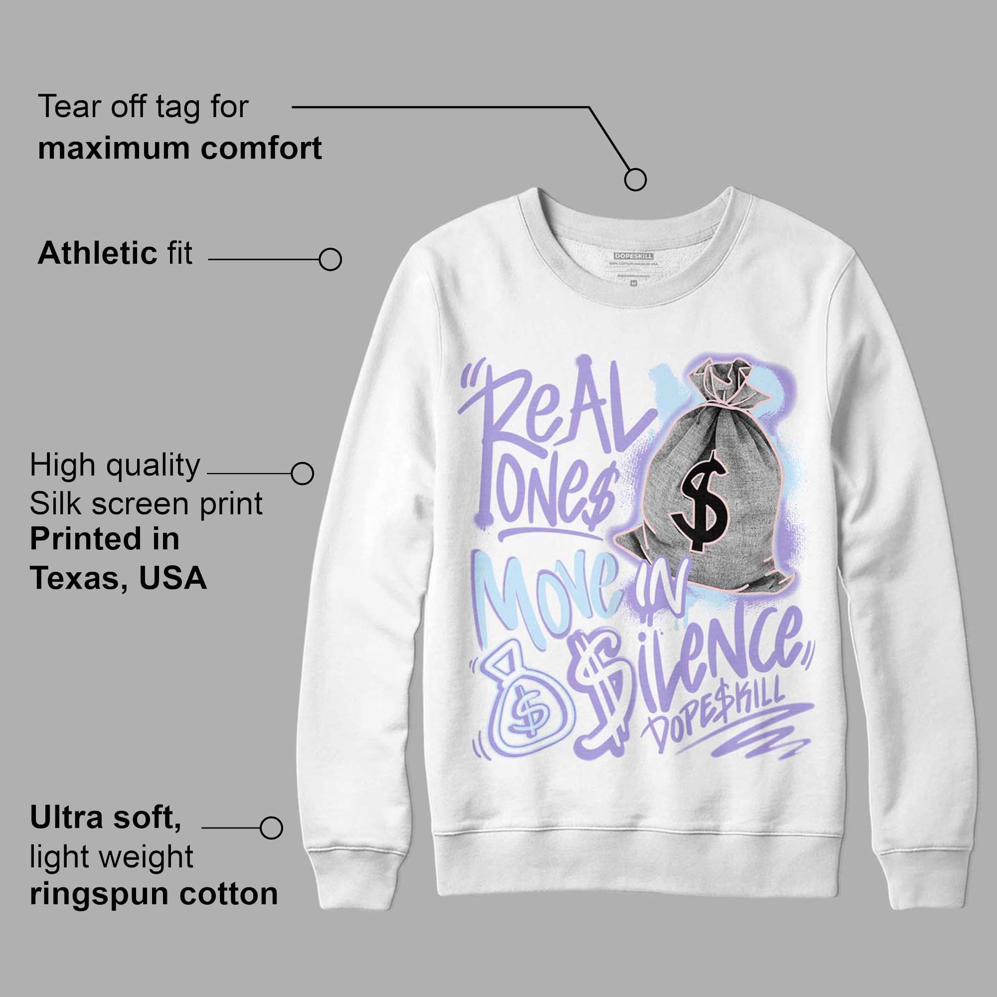 Easter Dunk Low superstreetwear Sweatshirt Real Ones Move In Silence Graphic