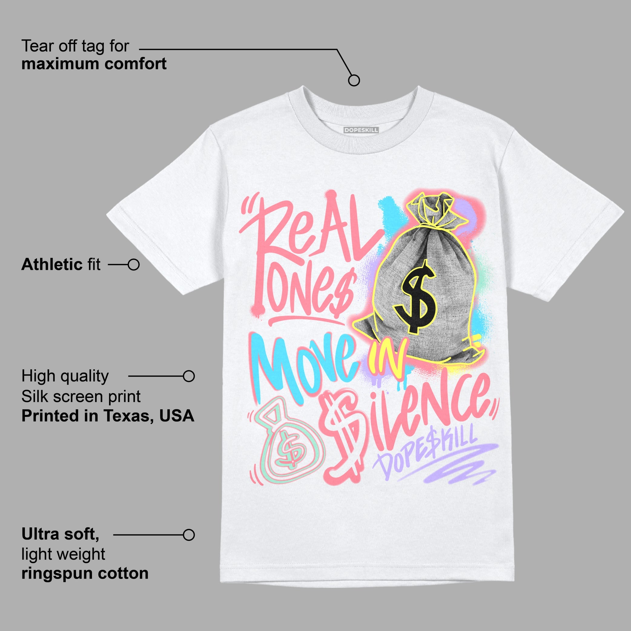 Candy Easter Dunk Low superstreetwear T-Shirt Real Ones Move In Silence Graphic