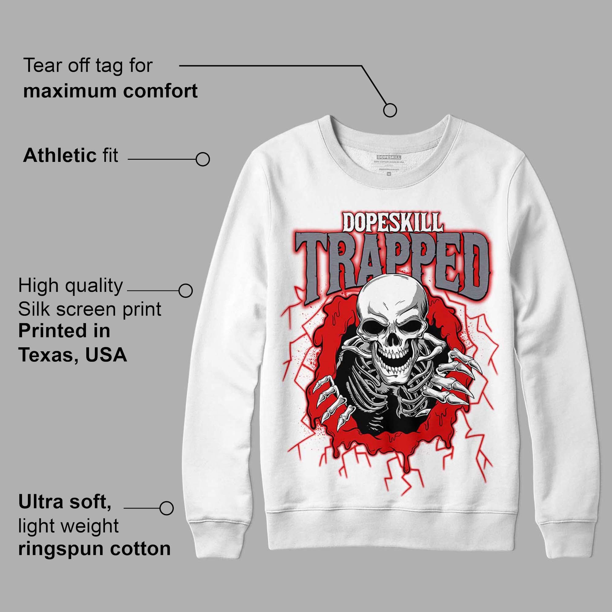 Gym Red 9s superstreetwear Sweatshirt Trapped Halloween Graphic