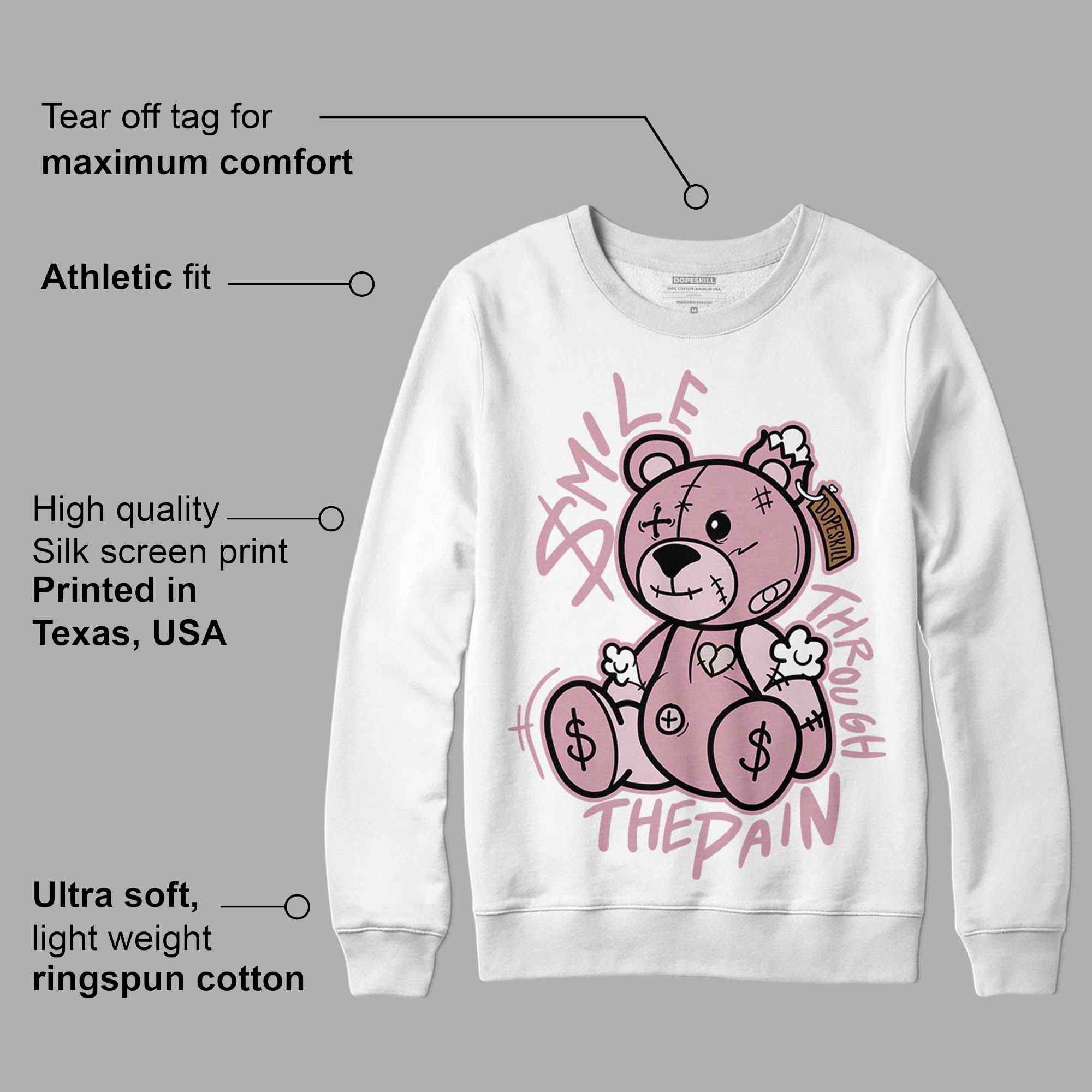 Dunk Low Teddy Bear Pink superstreetwear Sweatshirt BEAN Graphic