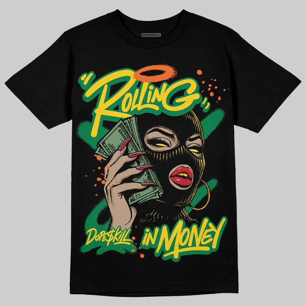 Green Collection superstreetwear T-Shirt Rolling in Money Graphic