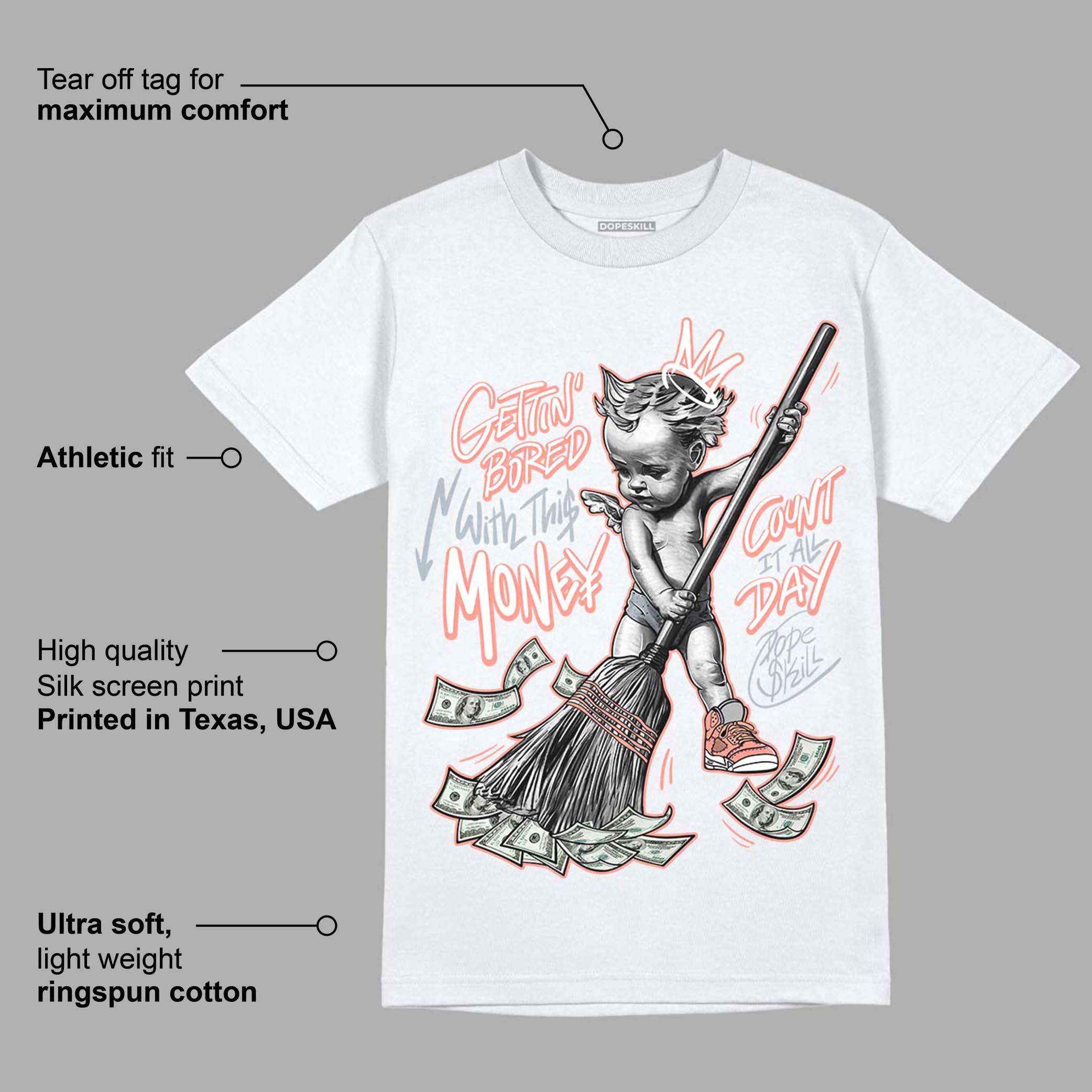 Crimson Bliss 5s superstreetwear T-Shirt Gettin Bored With This Money Graphic