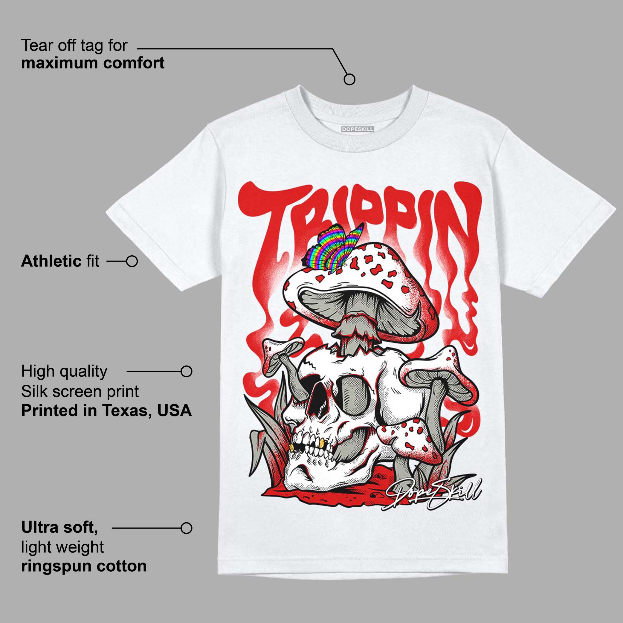 Fire Red 3s superstreetwear T-Shirt Trippin Graphic