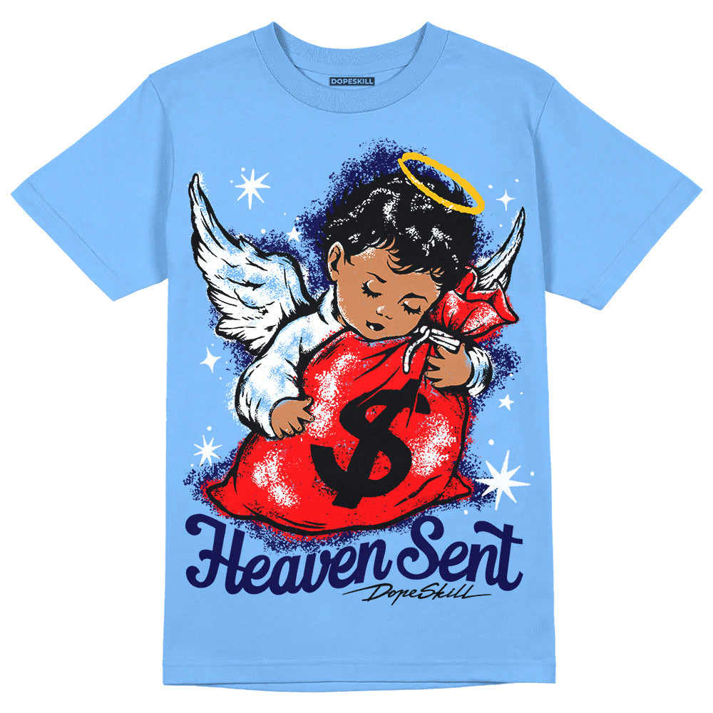 Powder Blue 9s superstreetwear Sky Blue T-shirt Heaven Sent Graphic