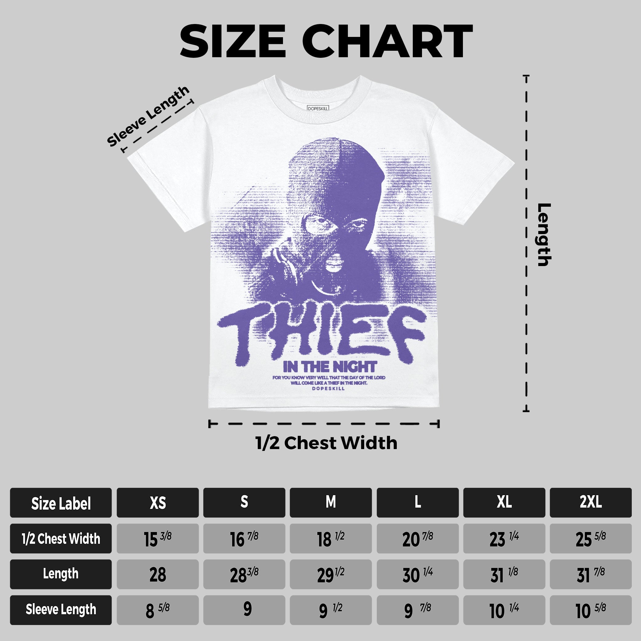 Grape 5s superstreetwear Oversize Print T-Shirt Thief In The Night Graphic
