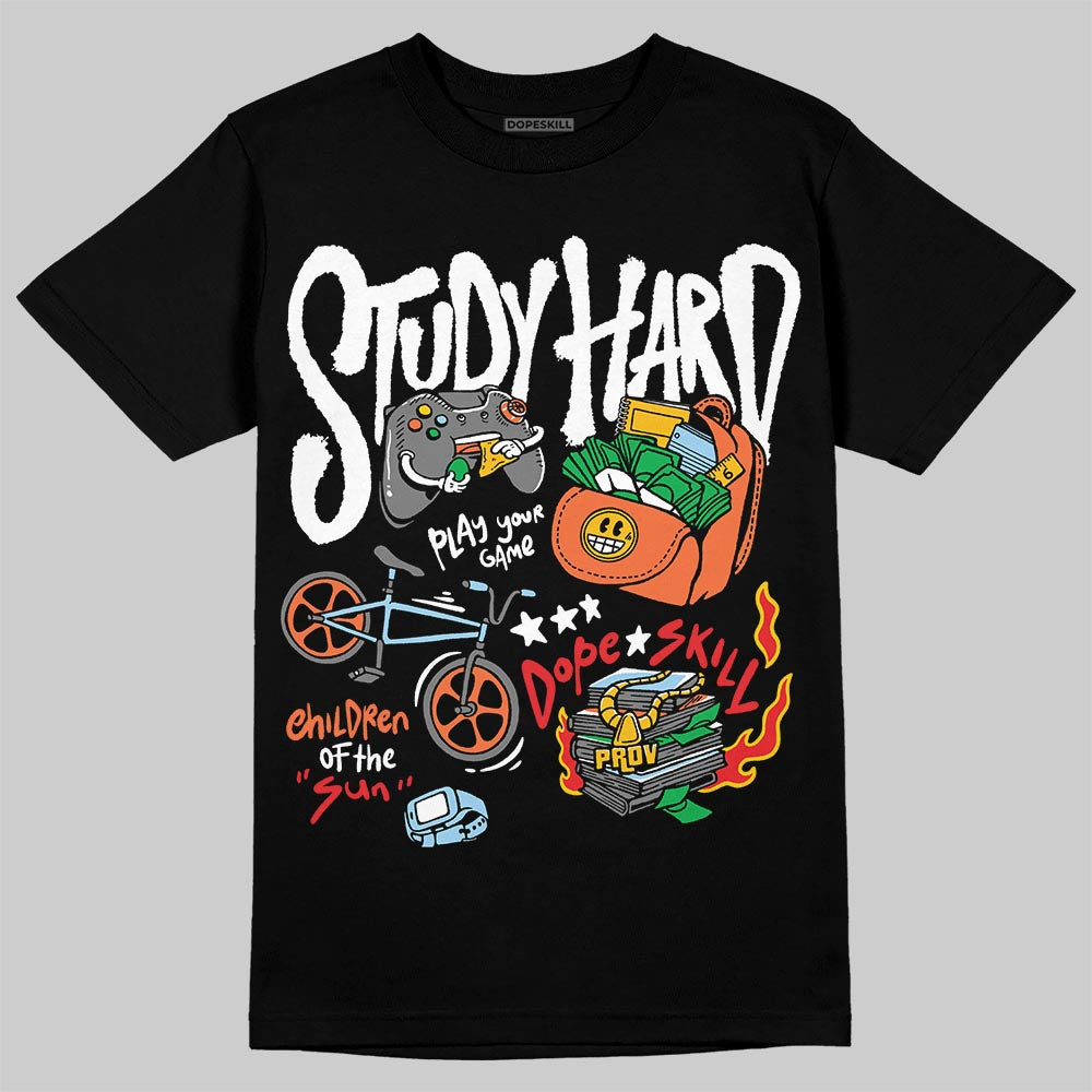 Dunk Panda White Black superstreetwear T-Shirt Study Hard Graphic