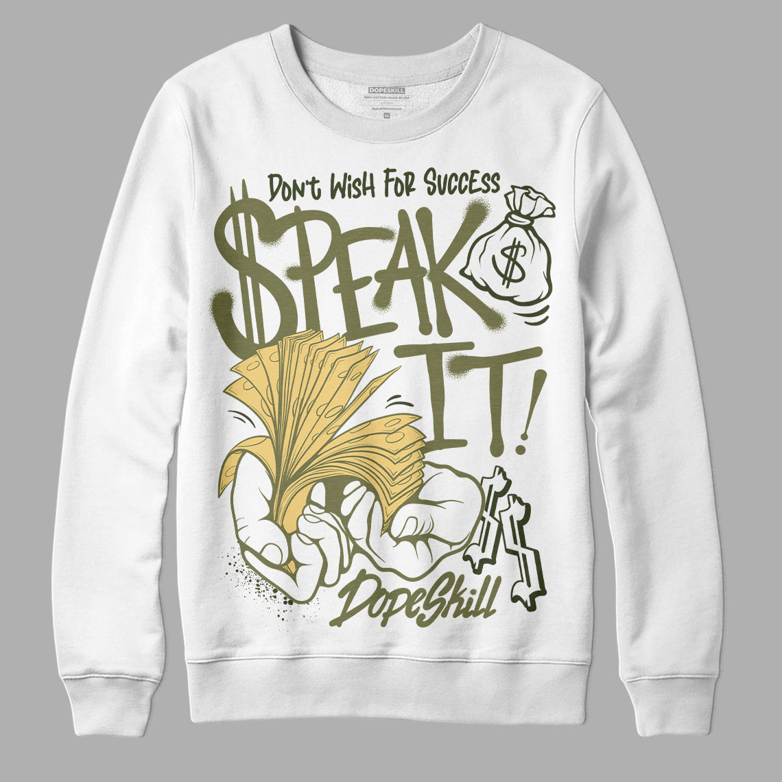 Craft Olive 4s superstreetwear Sweatshirt Speak It Graphic
