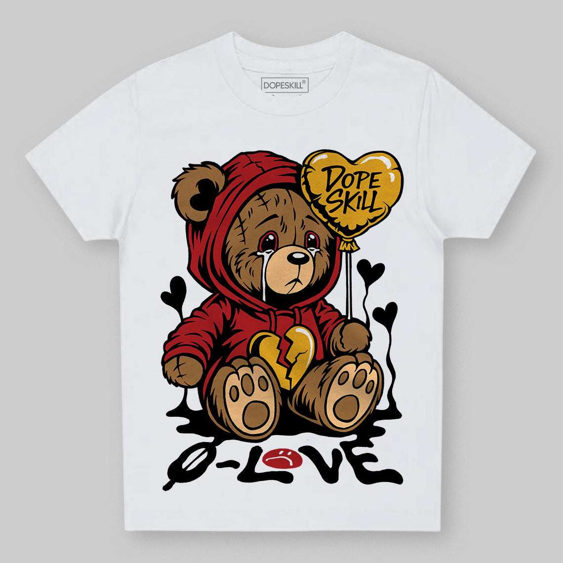 Flu Game 12s superstreetwear Toddler Kids T-shirt Broken Bear Graphic